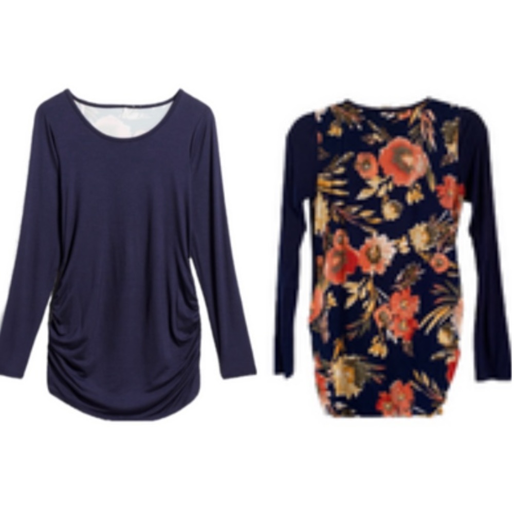 Madigan Cinquain Floral Back Maternity Top
